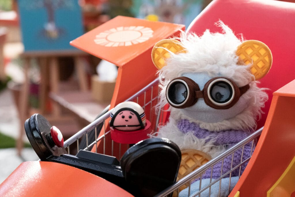 waffles and mochi in shopping cart