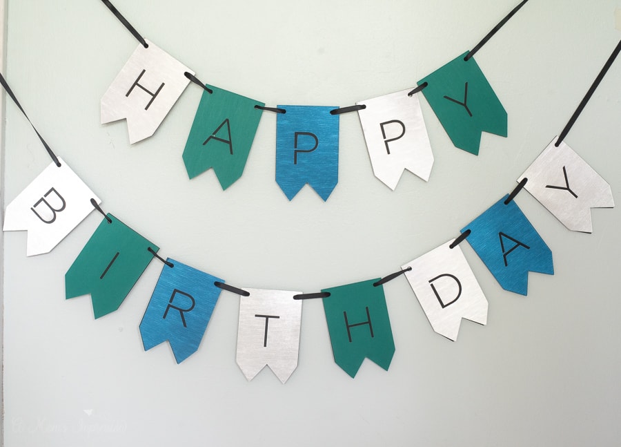 Dog birthday banner on Cricut design space