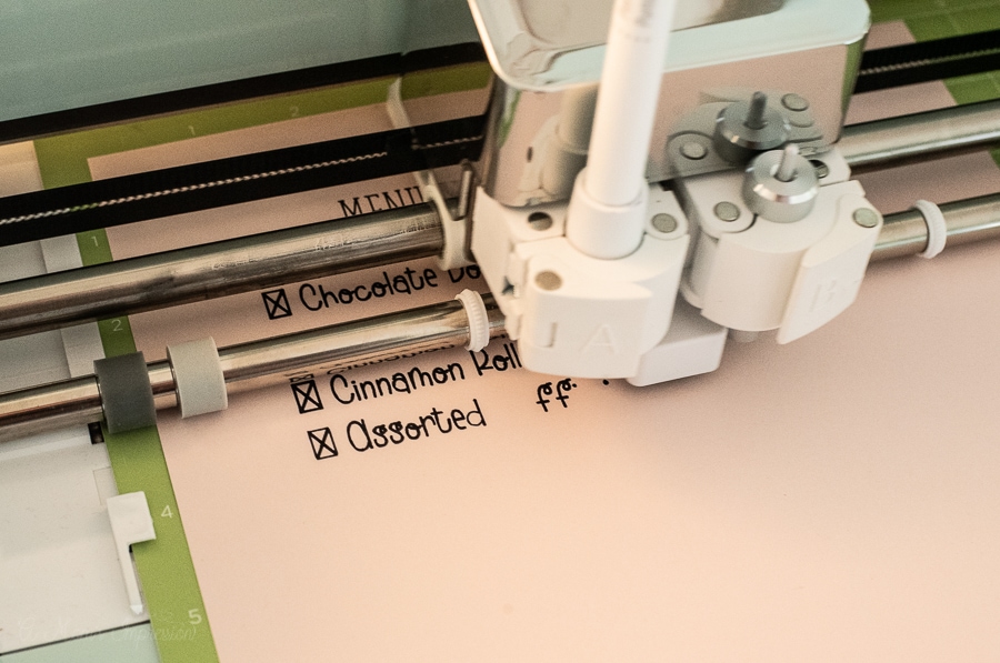 cricut machine using an ink pen