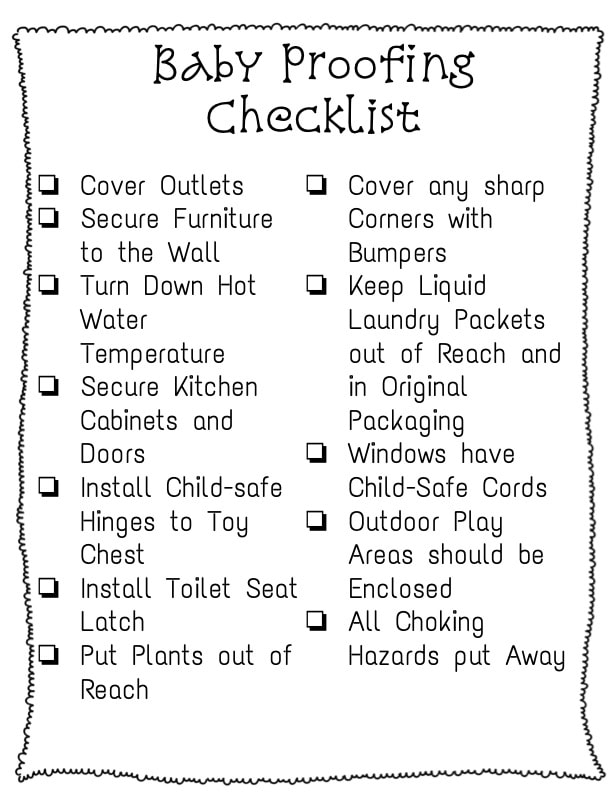 a printable Baby-Proofing-Checklist